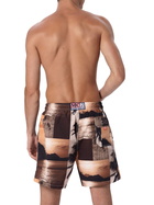 MC2 Saint Barth Man Mid-length Gustavia Swim-shorts With Photo Sunset Print | Ai Co-created Design By Rickdick - Powered By Red-eye