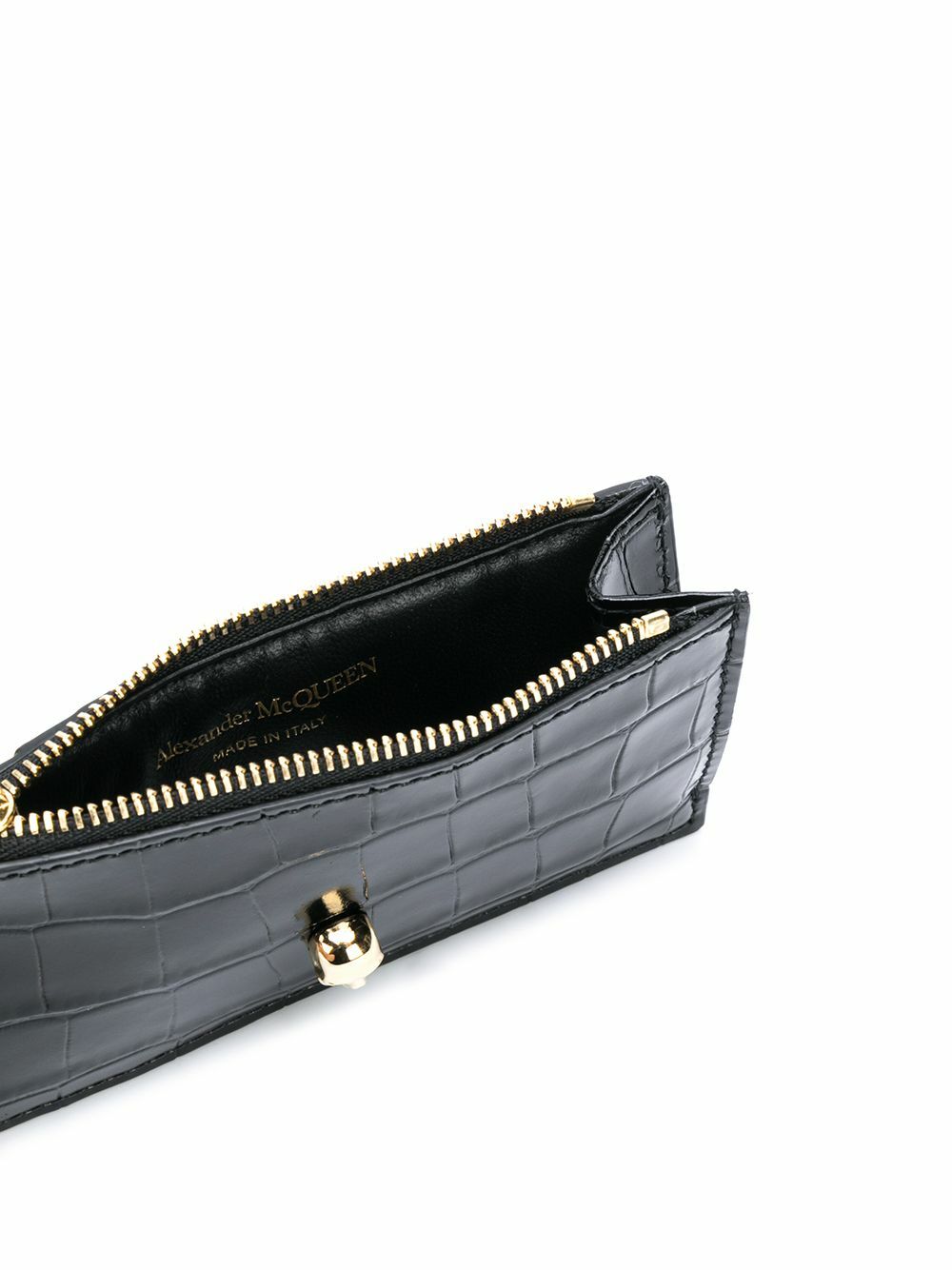 ALEXANDER MCQUEEN スカルチェンウォレット 6320321JM0G 1000 アレキサンダーマックイーン 長財布 ウォレットチェーン スカル