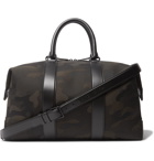 Mulberry - Leather-Trimmed Camouflage-Print Canvas Holdall - Green