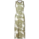 Wood Wood Women's Lola Pirnted Midi Dress in Crocodile Green