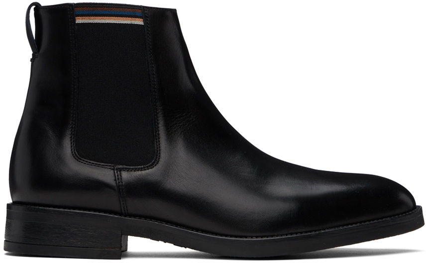 Photo: Paul Smith Black Leather Lansing Chelsea Boots