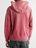 Visvim - Distressed Garment-Dyed Cotton-Jersey Hoodie - Red