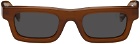 Rhude Brown Lightning Sunglasses