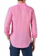 MC2 Saint Barth Man Pink Linen Pamplona Shirt