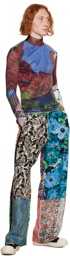 Marine Serre Multicolor Regenerated Silk Lounge Pants
