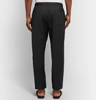 Fendi - Slim-Fit Wool-Twill Drawstring Trousers - Men - Black