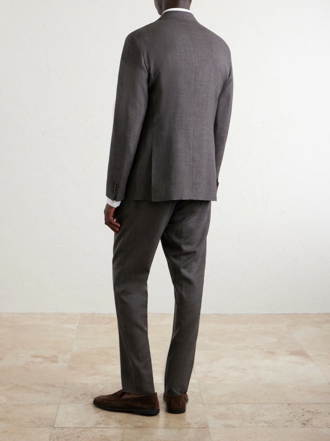Mr P. - Wool, Silk and Linen-Blend Suit Jacket - Brown