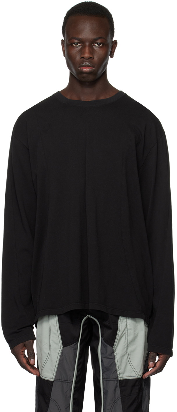 FFFPOSTALSERVICE Black Paneled Long Sleeve T-Shirt