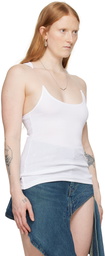 Y/Project White Invisible Strap Tank Top