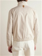 Canali - Cotton-Blend Twill Hooded Bomber Jacket - Neutrals