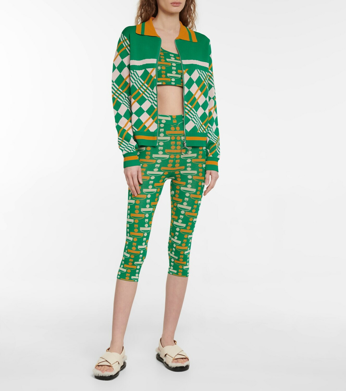 Dodo Bar Or Jacquard high-rise leggings