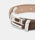 Khaite Benny studded suede belt