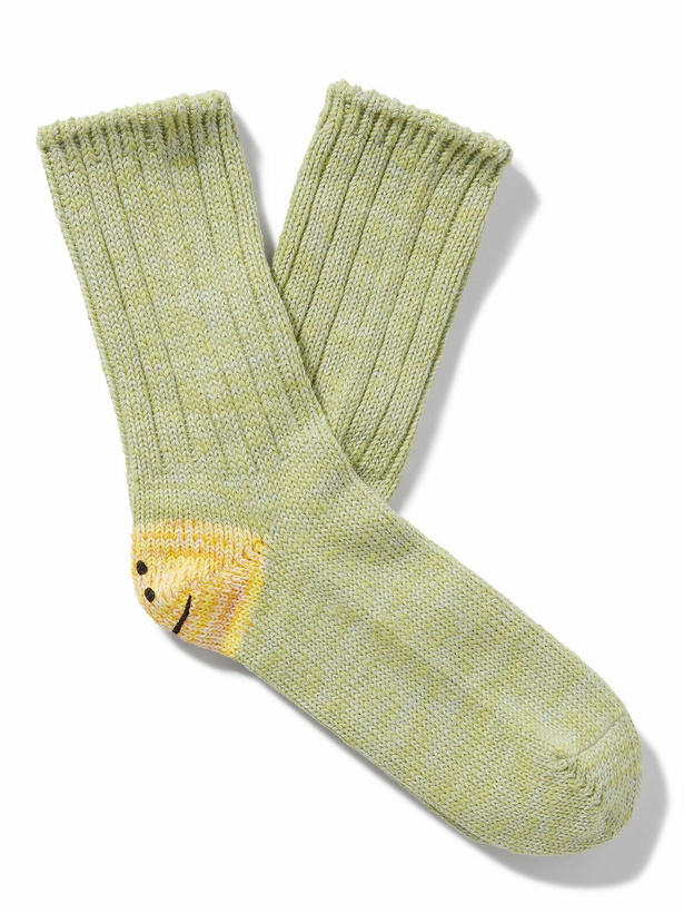 Photo: KAPITAL - Intarsia Ribbed Cotton--Blend Socks