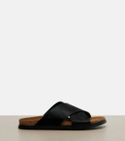 The Row Cross calf hair sandals
