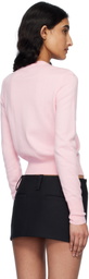 GUIZIO Pink Emelie Cropped Cardigan