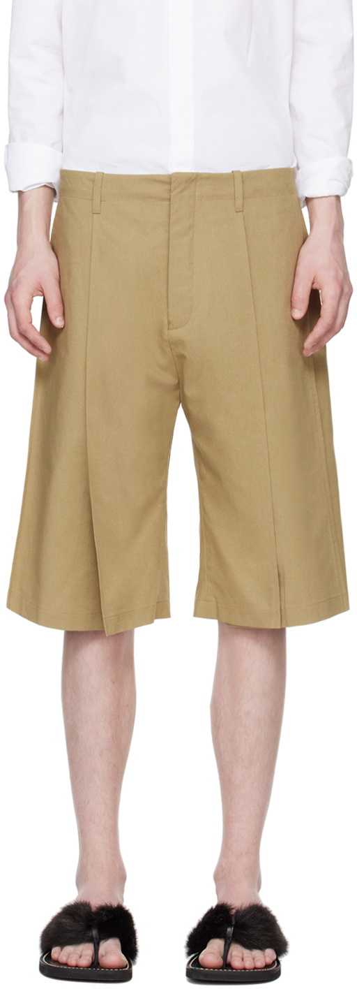 T/SEHNE Beige Tailored Shorts