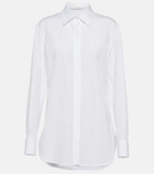 The Row Derica cotton and cashmere drill shirt