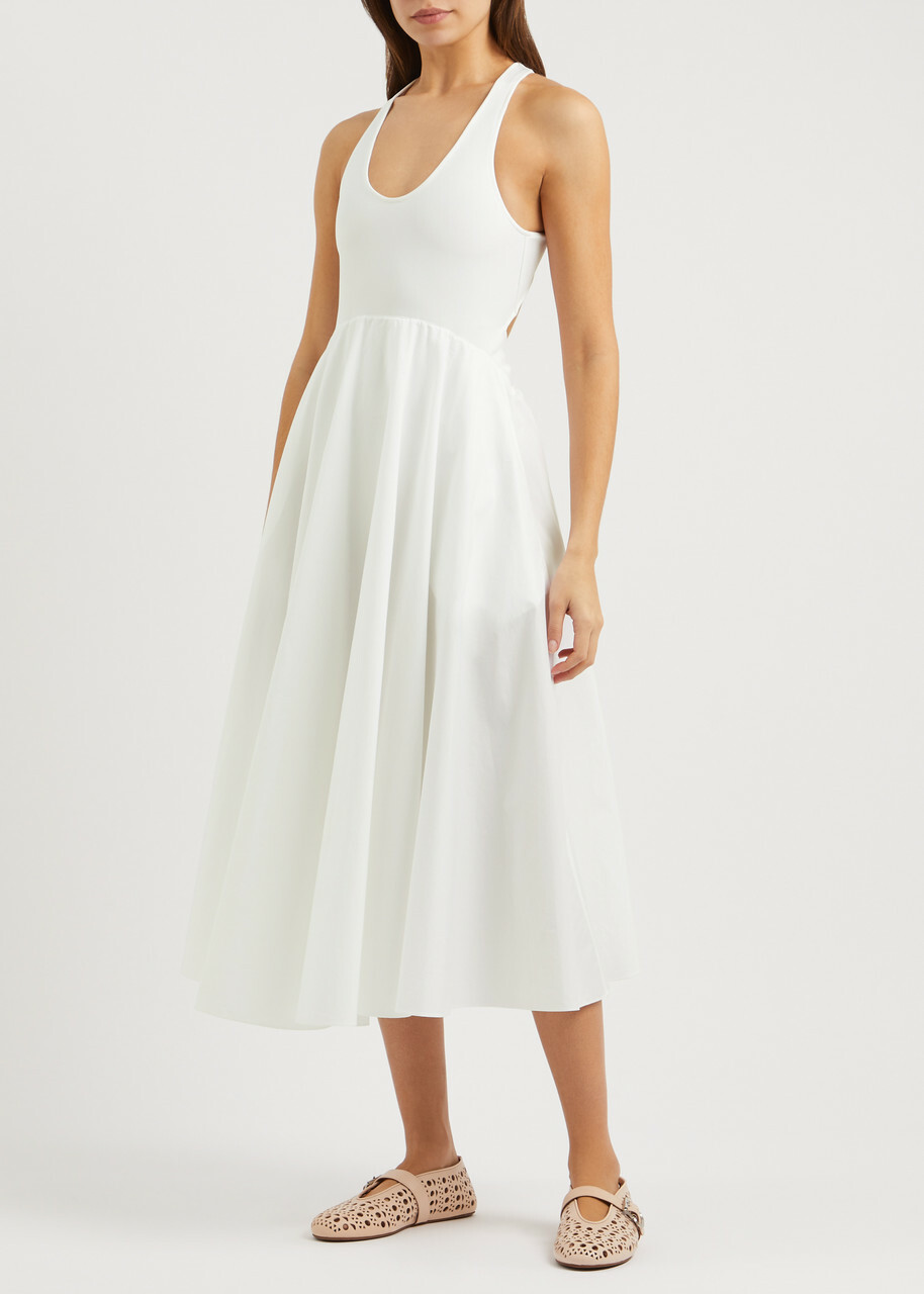 【関税&送料込】Alaia Dresses White ALAÏA WHITE COTTON POPLIN SHORT DRESS |ALAÏA US
