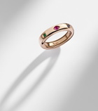 Pomellato Iconica Extra Slim 18kt rose gold ring with gemstones