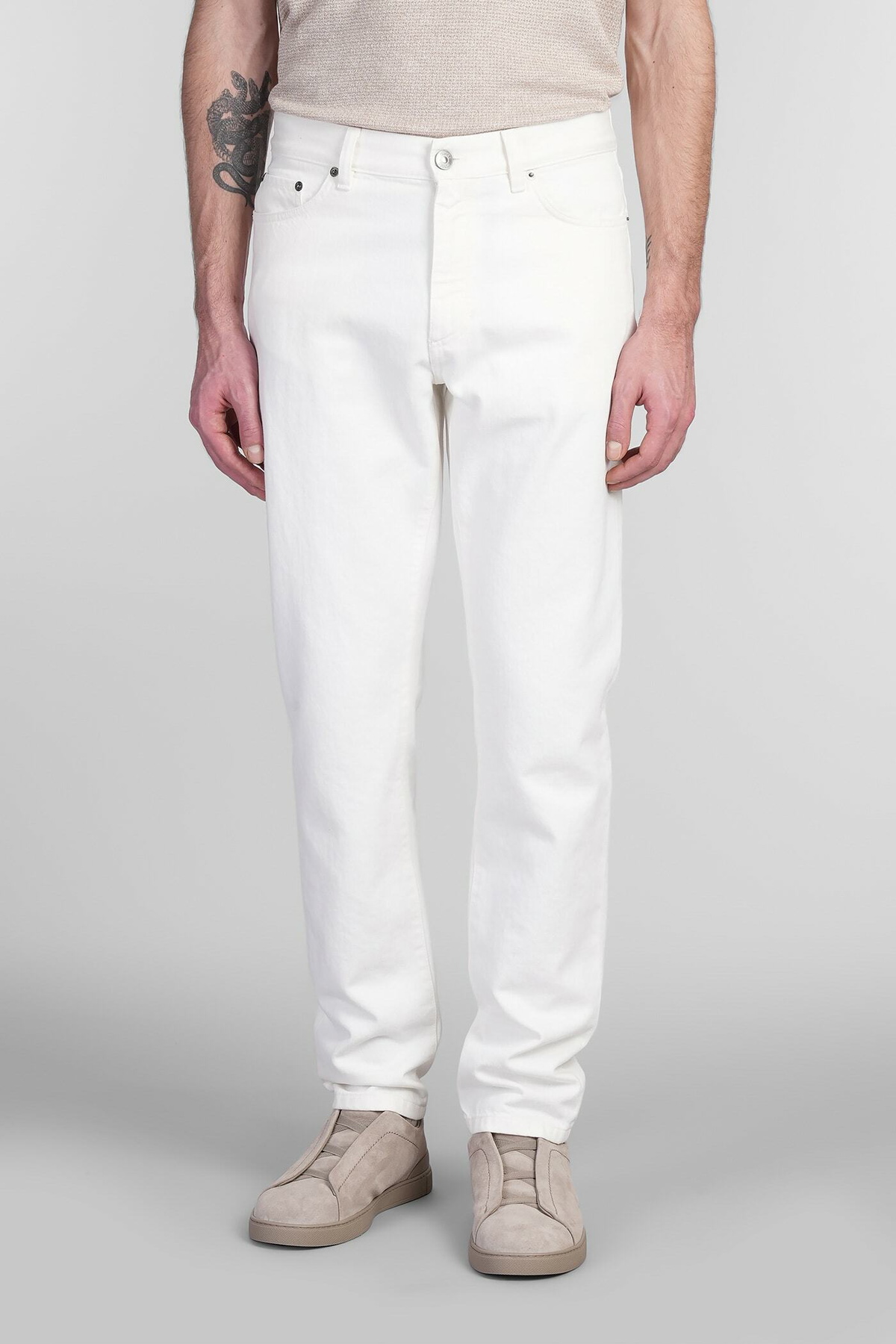 WHITE GENIE DENIM PANTS