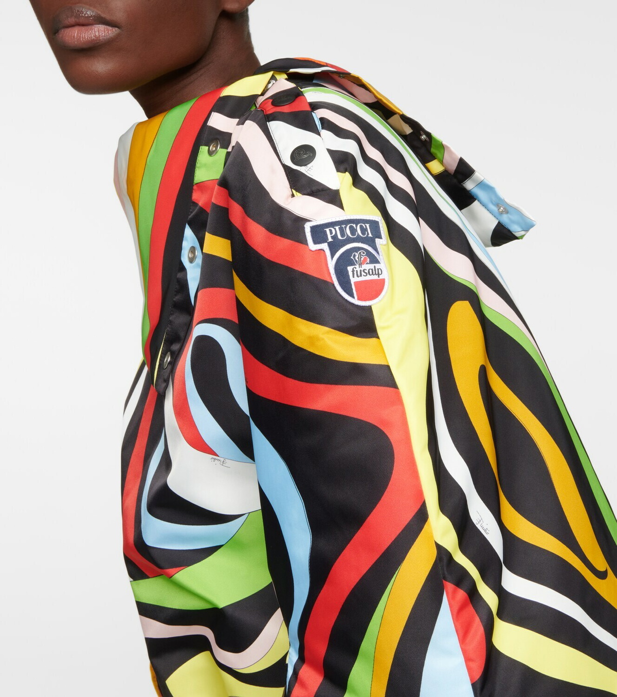 Pucci - x Fusalp printed poncho