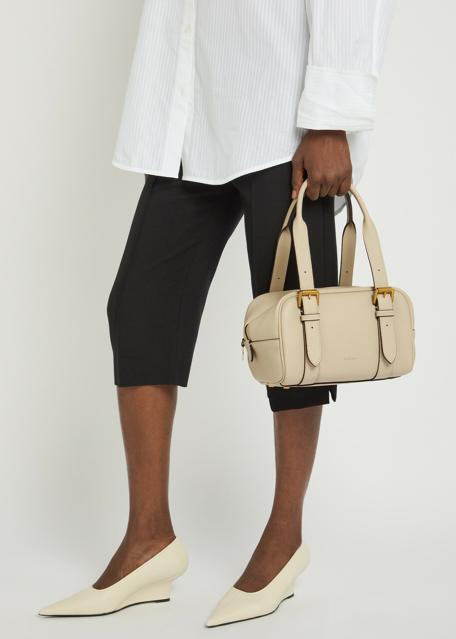 Mulberry Boston Small Grained Leather Shoulder bag - White - One Size