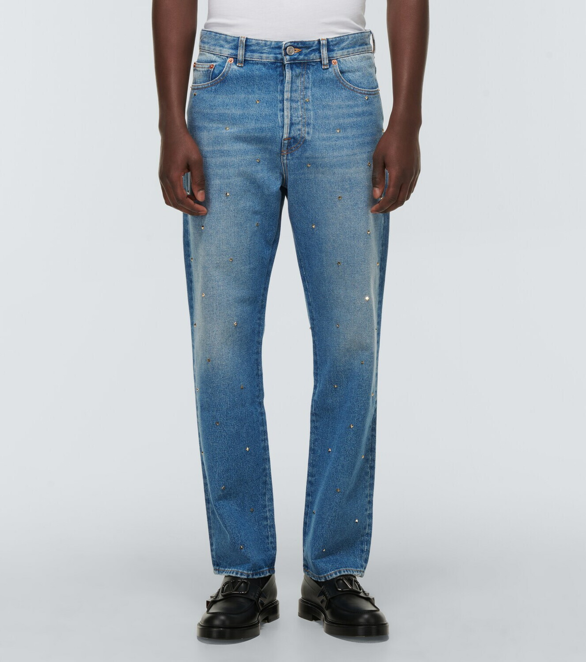 Valentino Rockstud cotton denim jeans Valentino