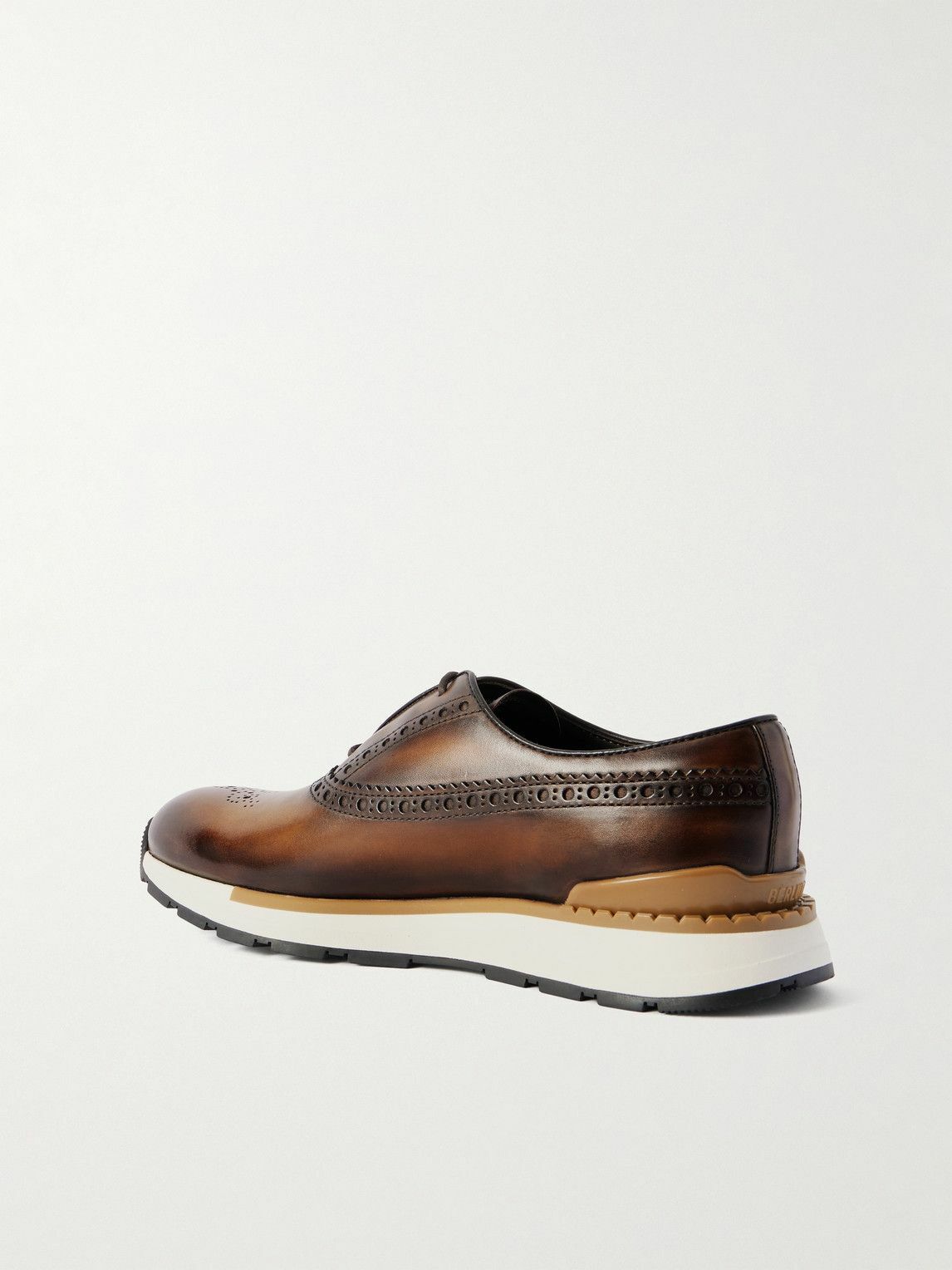 Berluti - Fast Track Venezia Leather Oxford Sneakers - Brown