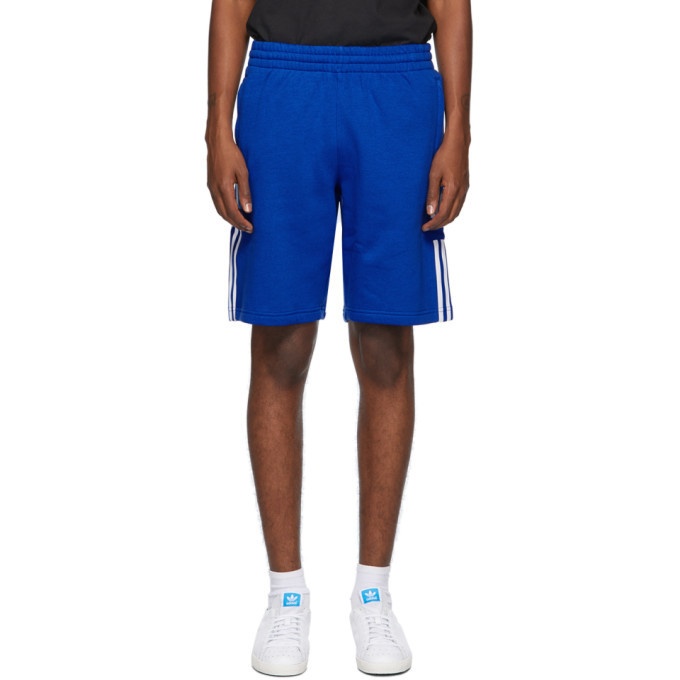 Photo: adidas Originals Blue 3D Trefoil 3-Stripes Shorts