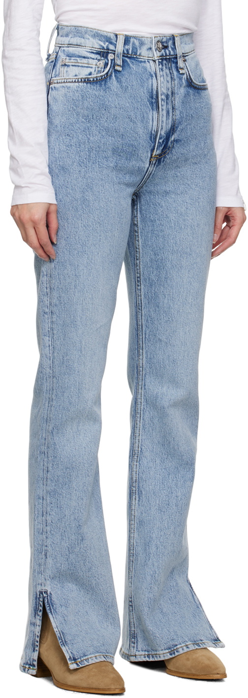 rag & bone Blue Wide-Leg Jeans Rag and Bone