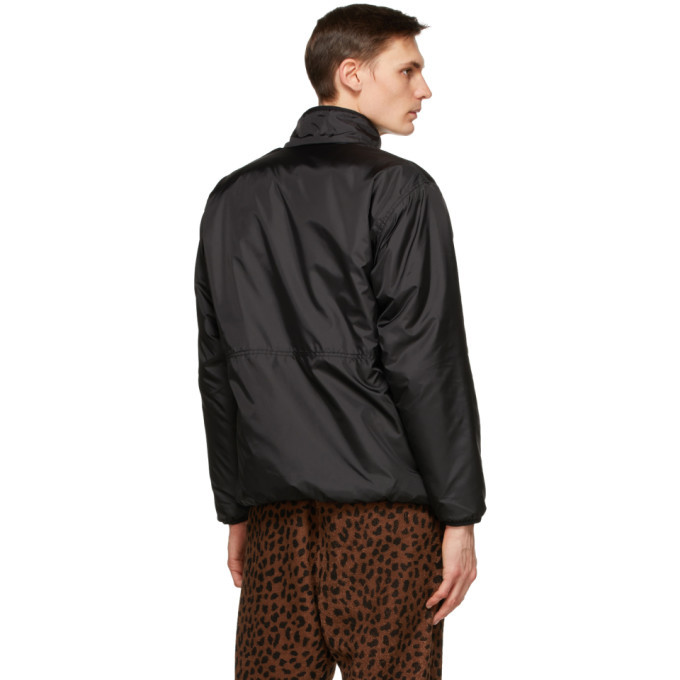 WACKO MARIA Reversible Brown and Black Leopard Boa Jacket