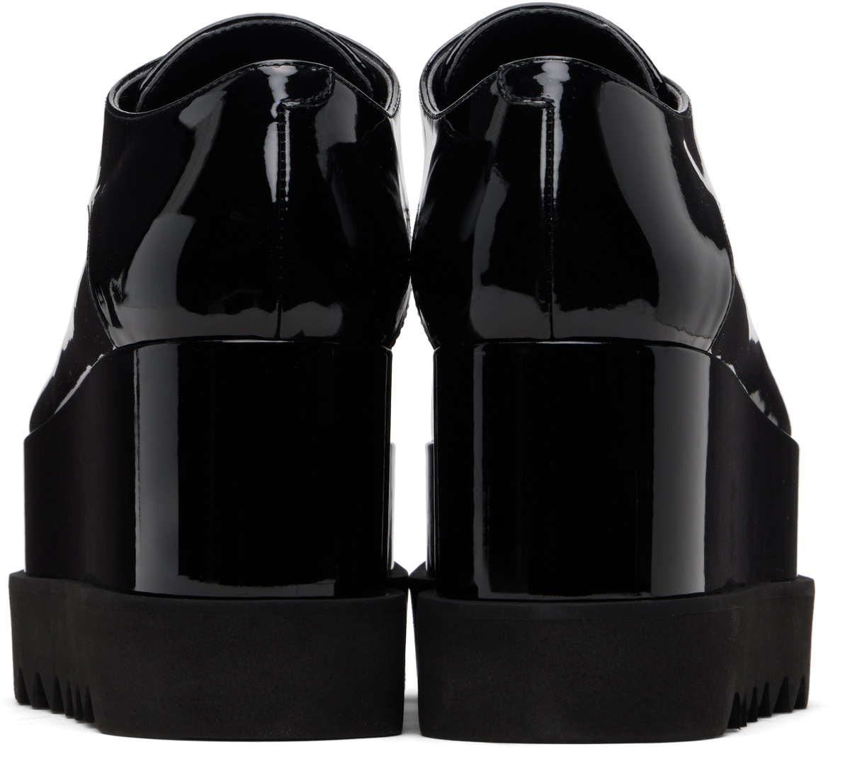 Stella McCartney Black Limited Edition Elyse Monochrome Platform Derbys