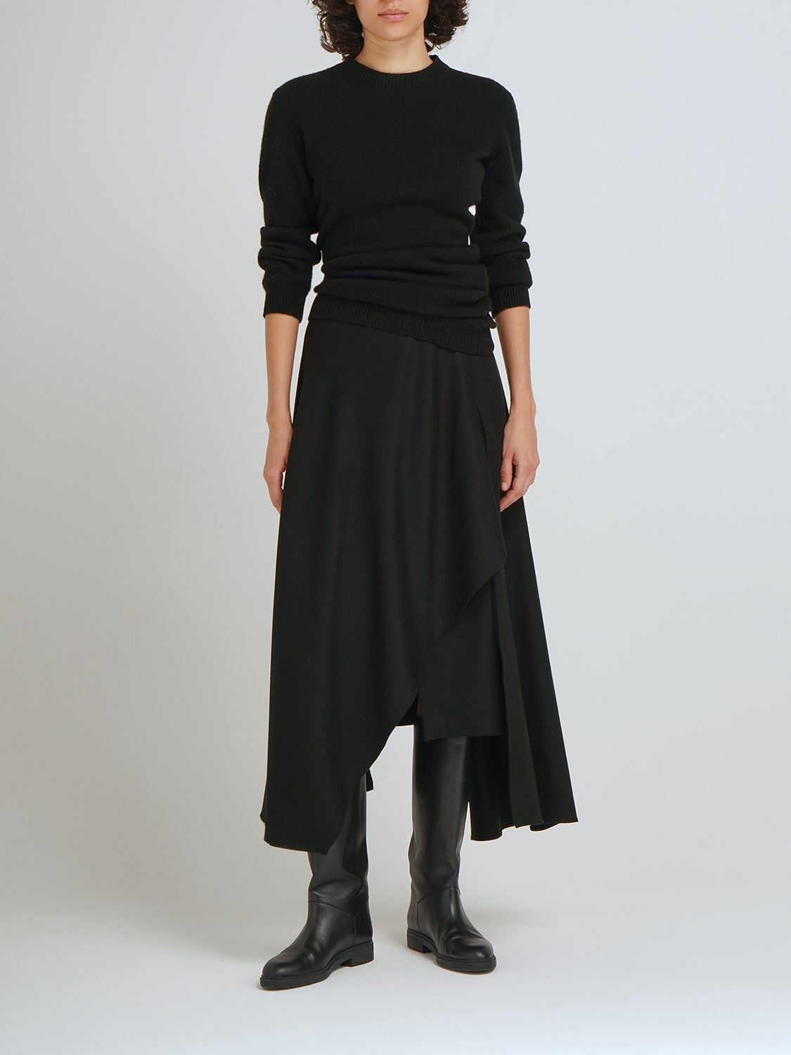 LORO PIANA Queenstown Ruched Cashmere Knit Sweater Loro Piana