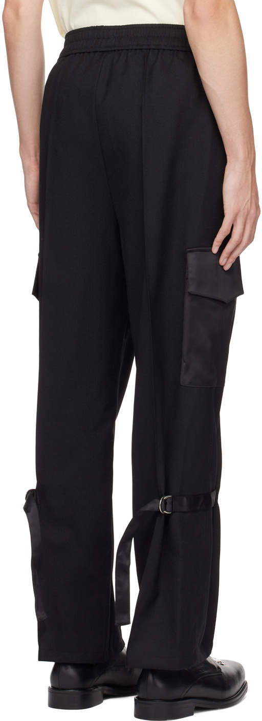 The World Is Your Oyster Black Cinched Cargo Pants