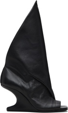 Rick Owens Black Temple Cantilever 8 Strutter Heeled Sandals