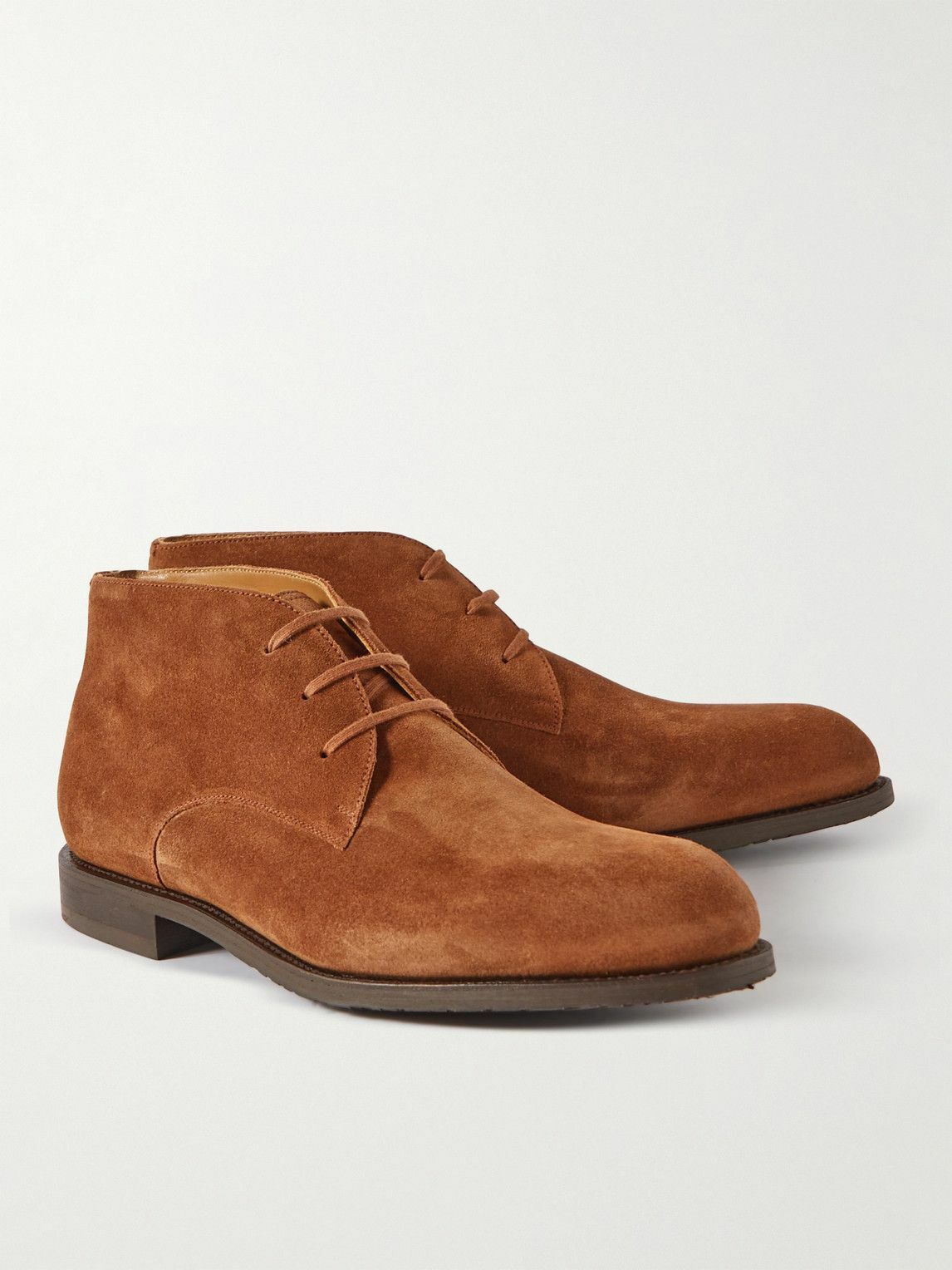 J.M. Weston Yucca Suede and Rubber Chukka Boots Brown J.M. Weston