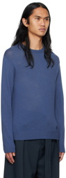 Jil Sander Blue Embroidered Sweater