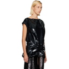 Simone Rocha Black Boxy Peplum Bow Detail Blouse