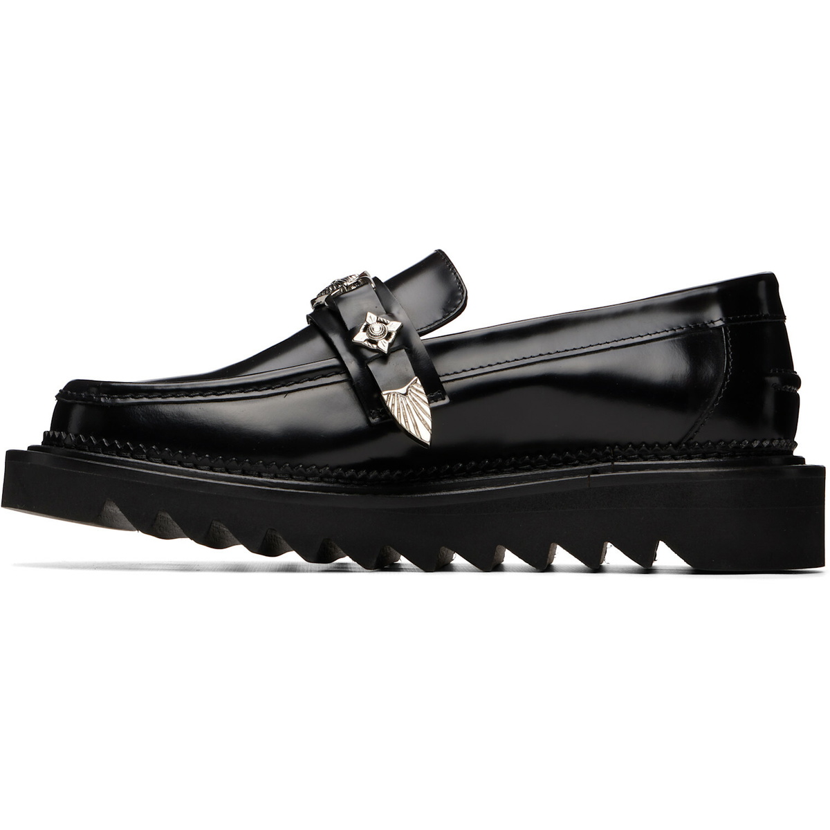 Toga Virilis Black Leather Loafers
