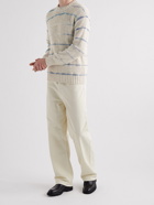 NN07 - Brady Striped Cotton and Linen-Blend Sweater - Neutrals
