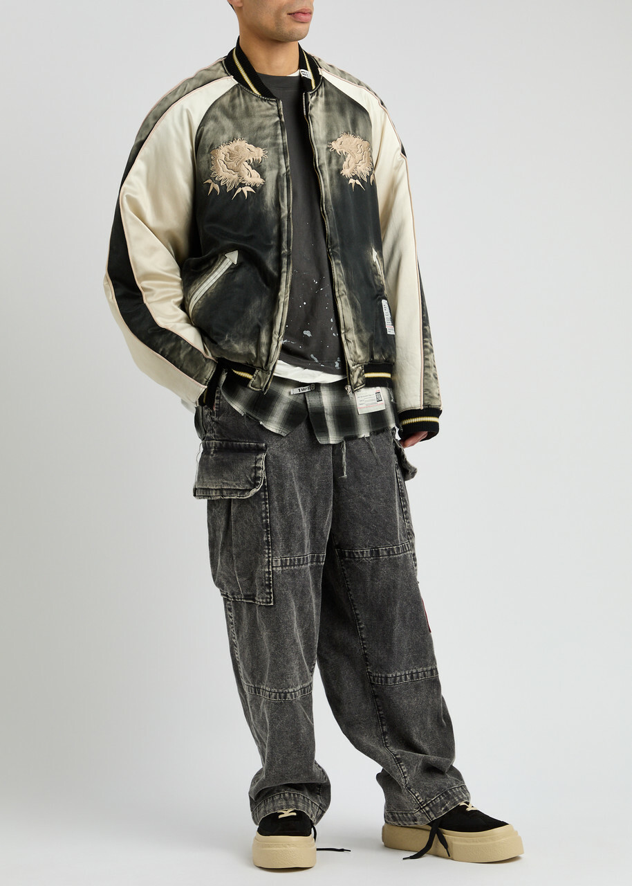G*T様 MIHARA YASUHIRO x GDC Satin Blouson Maison mihara yasuhiro Souvenir Embroidered Satin Bomber Jacket