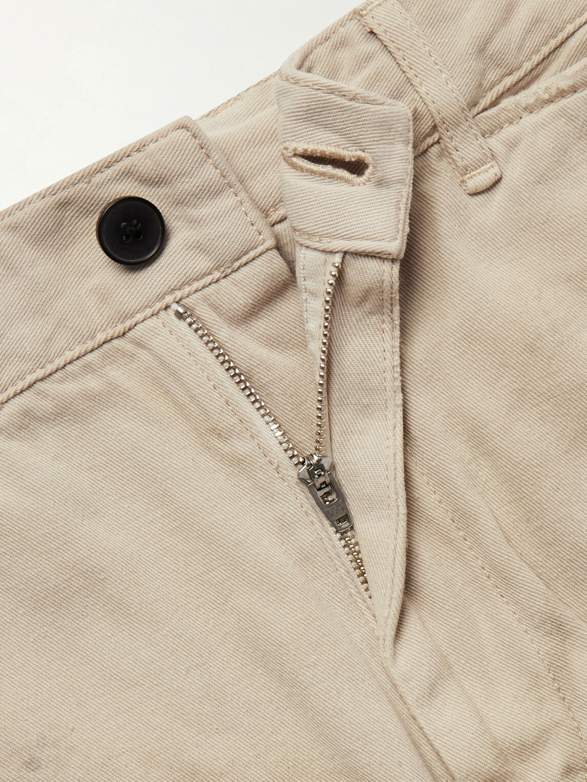 Enfants Riches Déprimés - Straight-Leg Distressed Cotton and Linen-Blend Trousers - Neutrals