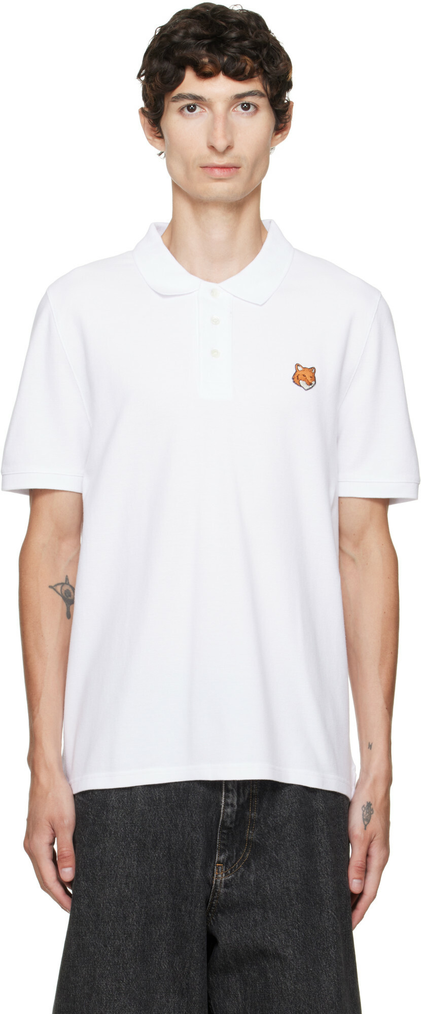 Maison Kitsuné White Fox Head Regular Polo