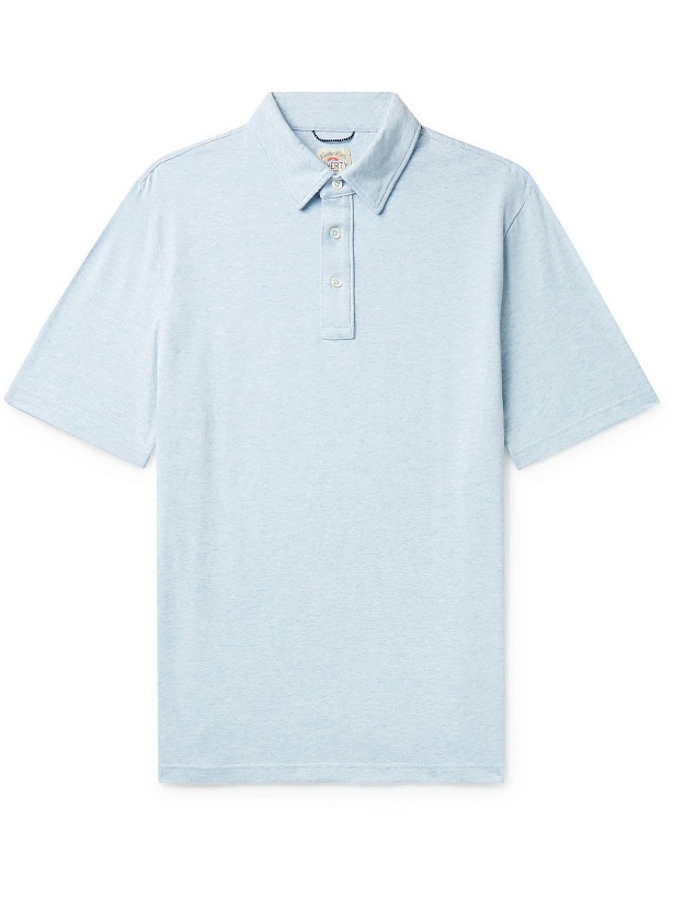 Photo: Faherty - Movement Stretch Pima Cotton and Modal-Blend Jersey Polo Shirt - Blue
