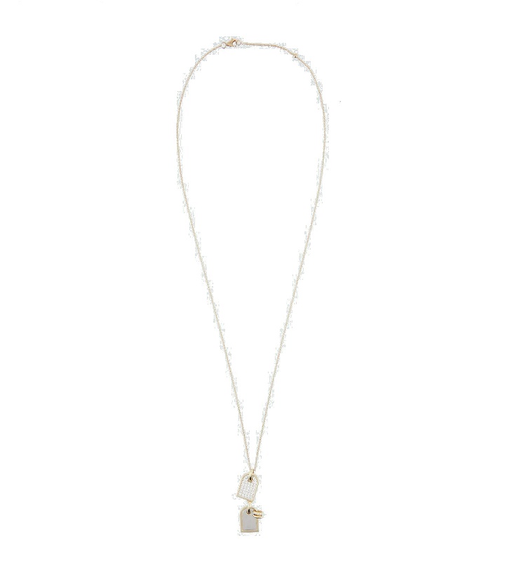 Photo: Rainbow K Medaille 9kt gold pendant necklace with diamonds