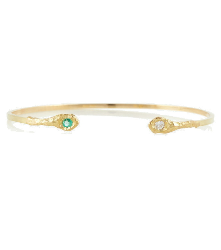 Photo: Elhanati - Evie 18kt gold bracelet with diamonds and emeralds