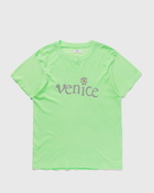 Erl Unisex Venice Tshirt Knit Green - Mens - Shortsleeves