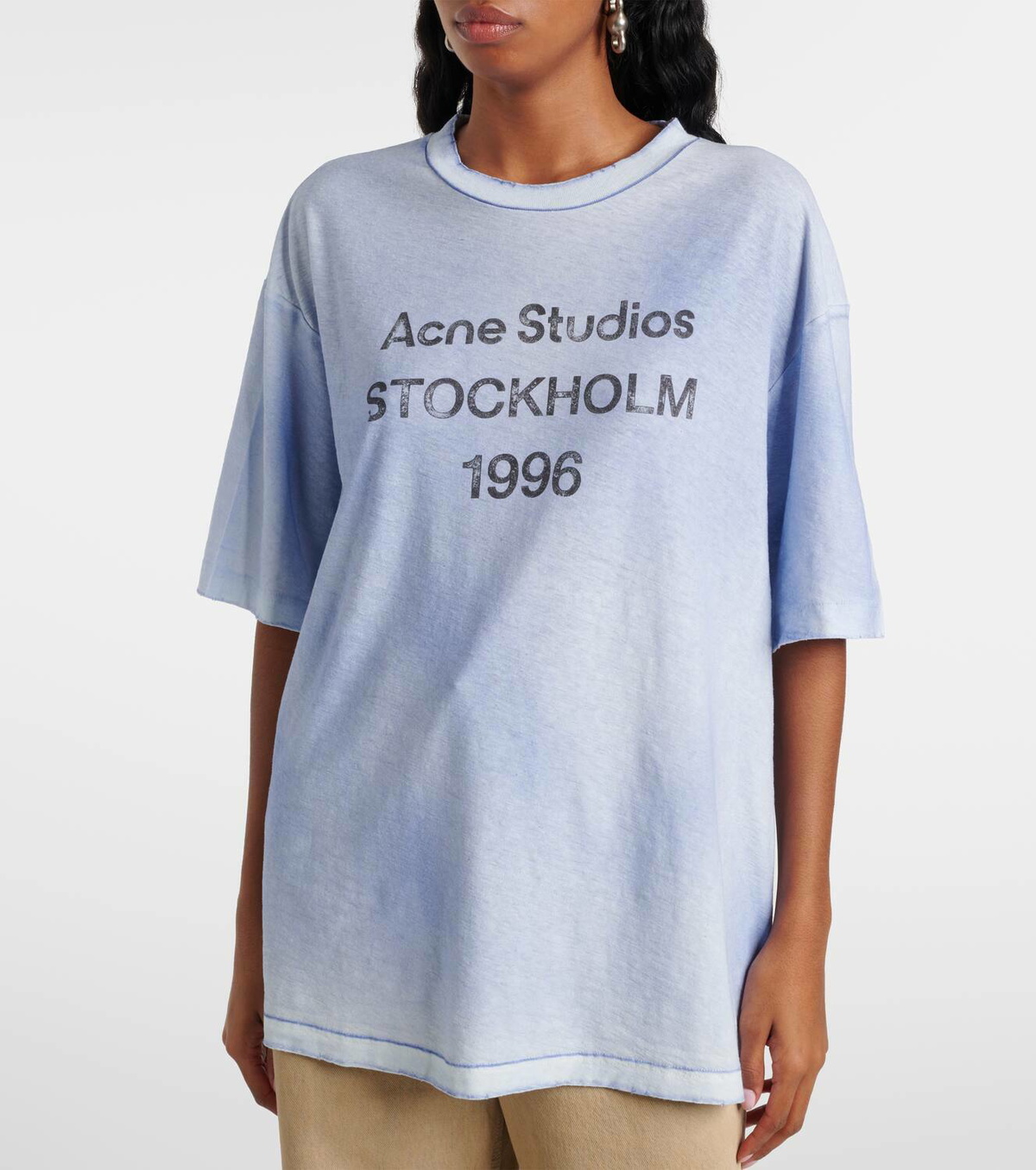 【関税・送料込み】Acne Studios Cotton and hemp T-shirt Acne Studios Logo cotton and hemp jersey T-shirt Acne Studios