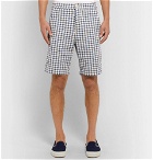 Oliver Spencer - Ebley Checked Woven Cotton Shorts - Blue