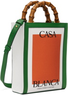 Casablanca White & Green Mini Casa Tote